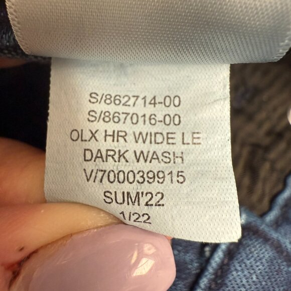 EUC Women's BANANA REPUBLIC Wide-Leg Crop Jean Dark Wash‎ | Size 31/12 - Picture 7 of 8